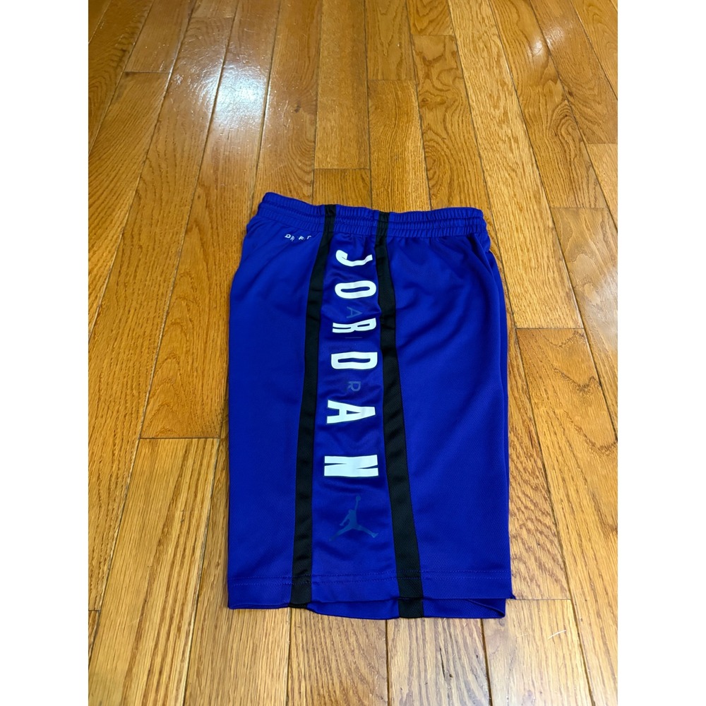 Jordan Boys Dri-FIT Basketball Shorts Royal Blue Black Size Large 12-13Y